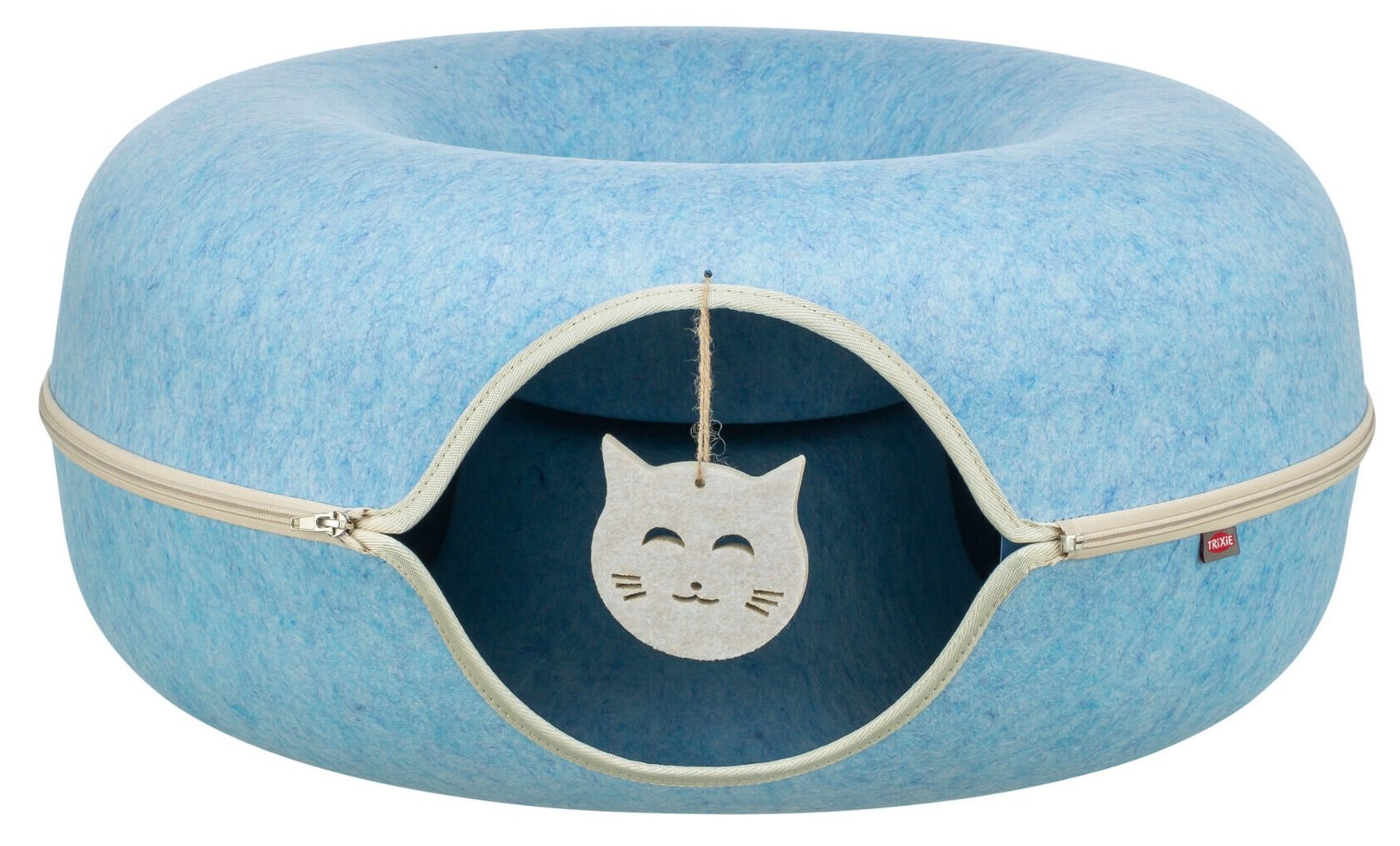 Filcová boudička Donut s hračkou ø60cm modrá