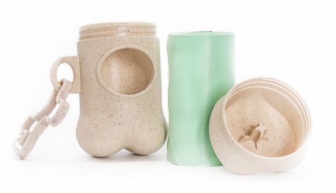 Bambusový zásobník a sáčky na trus (1role po 15ks)