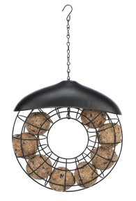 Věnec se stříškou na 8 lojových koulí ø24x8cm černá