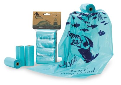 Sáčky na trus s vůní Ocean modré 4role po 20ks