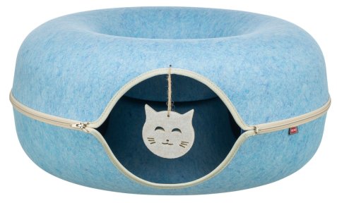 Filcová boudička Donut s hračkou ø60cm modrá