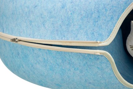 Filcová boudička Donut s hračkou ø60cm modrá