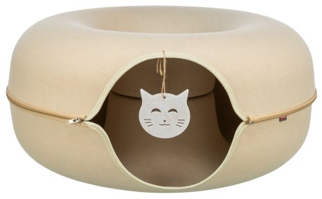 Filcová boudička Donut s hračkou ø60cm béžová